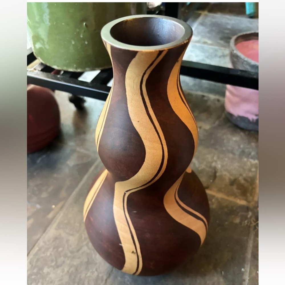 Wooden Vase Made In Thailand